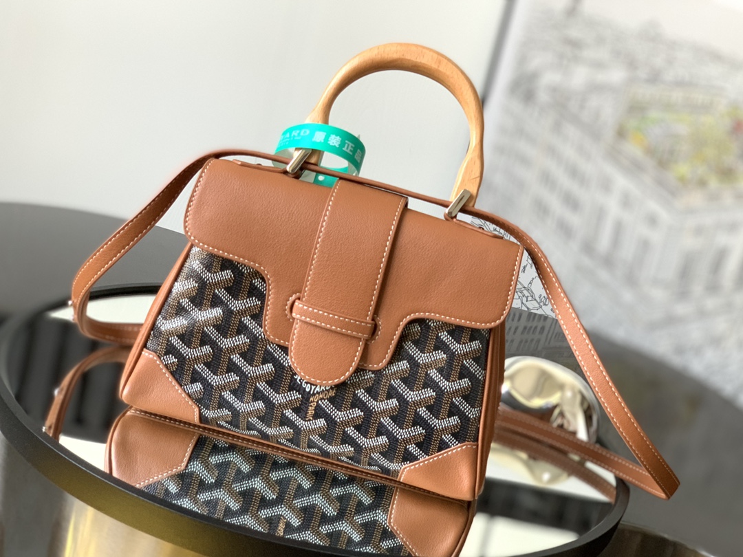 Goyard Brown Mini Goyardine Saigon Souple Cloth Cloth