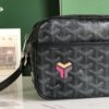 Goyard Cup Vert PM Shoulder Bag black Leather Cloth