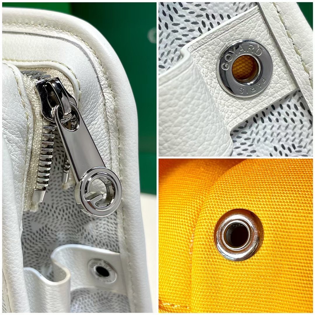 Goyard White Jouvence GM Toiletry Bag