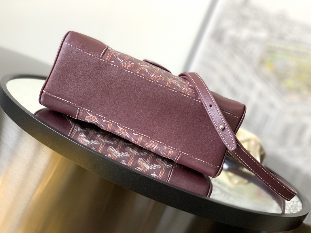 Goyard Saigon Souple Mini Burgundy Goyardine Palladium
