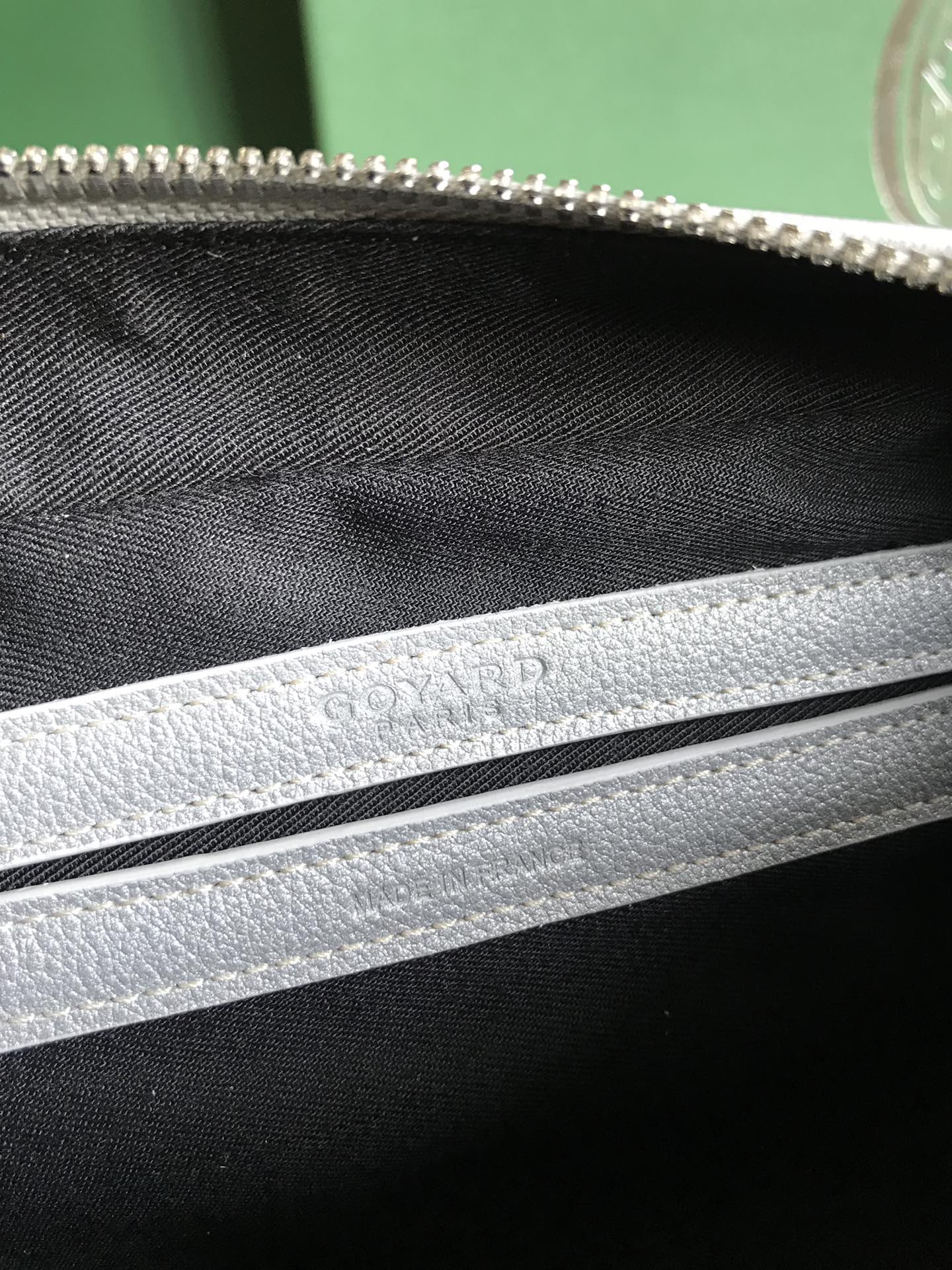 Goyard Cup Vert PM Shoulder Bag gray Leather Cloth