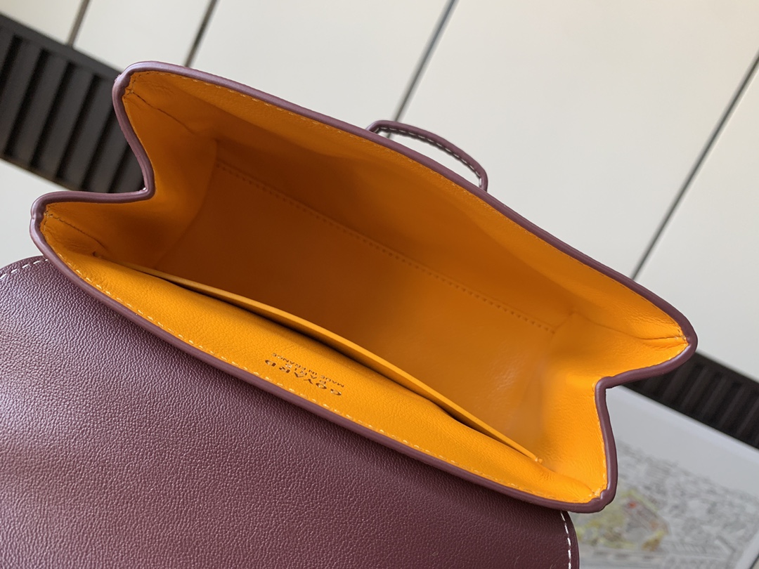 Goyard Saigon Souple Mini Burgundy Goyardine Palladium