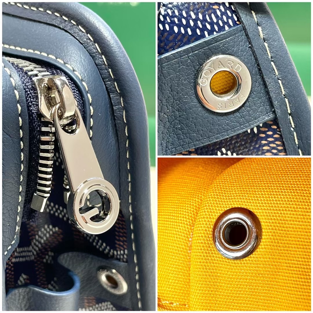 Goyard Jouvence Toiletry Pouch Goyardine GM Blue in Coated