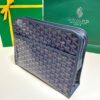 Goyard Jouvence Toiletry Pouch Goyardine GM Blue in Coated