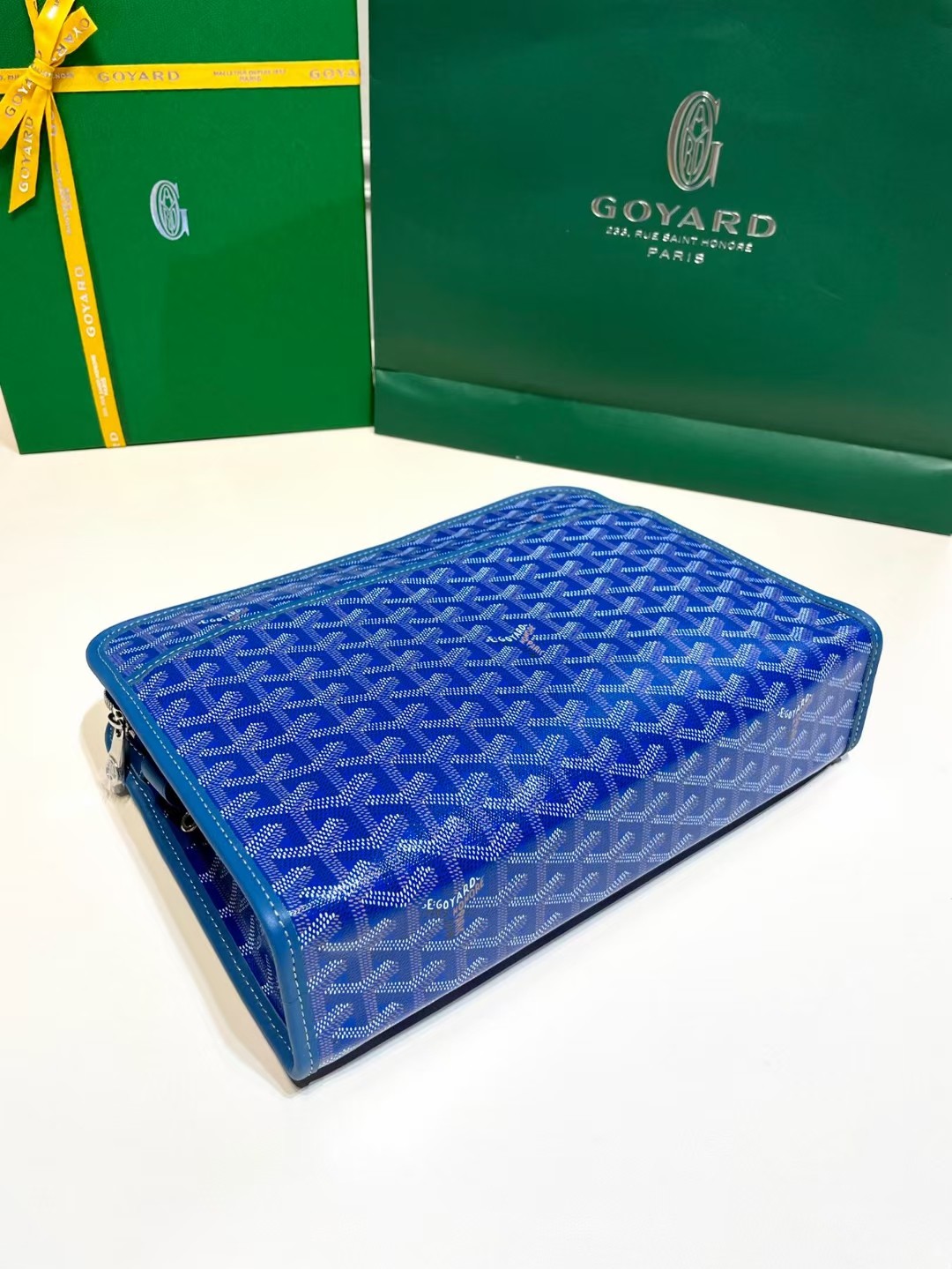 Goyard Jouvence Toiletry Pouch Goyardine GM Blue