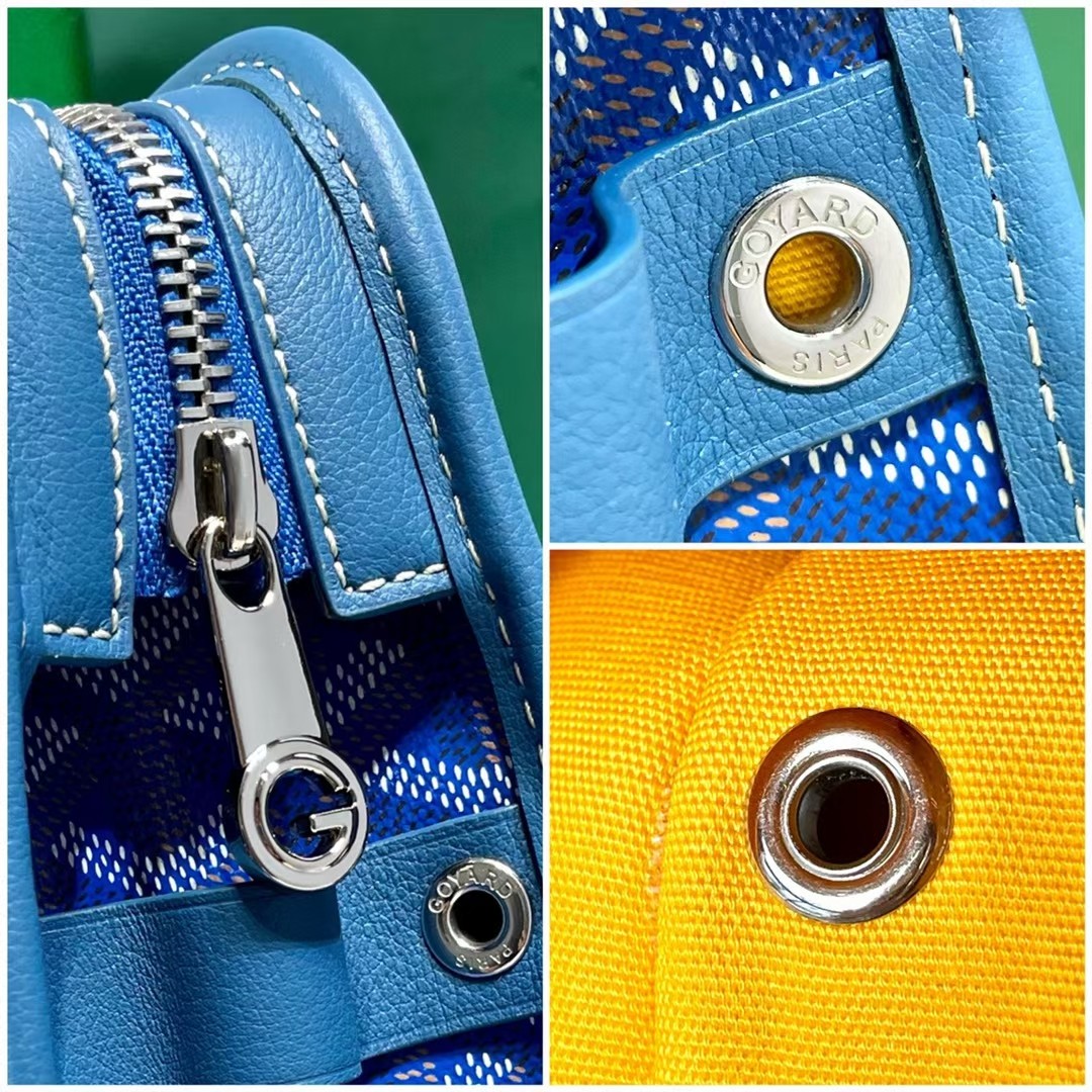 Goyard Jouvence Toiletry Pouch Goyardine GM Blue