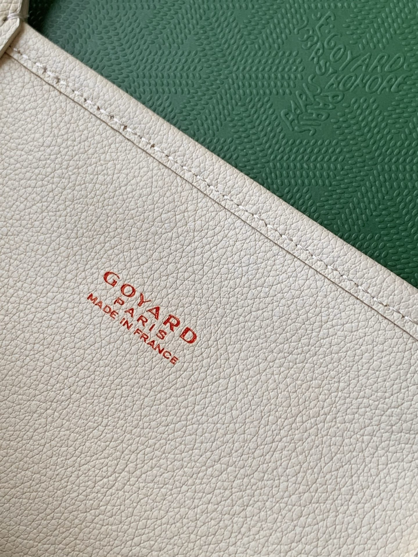 Goyard White Goyardine Coated Canvas and Leather Saint Louis