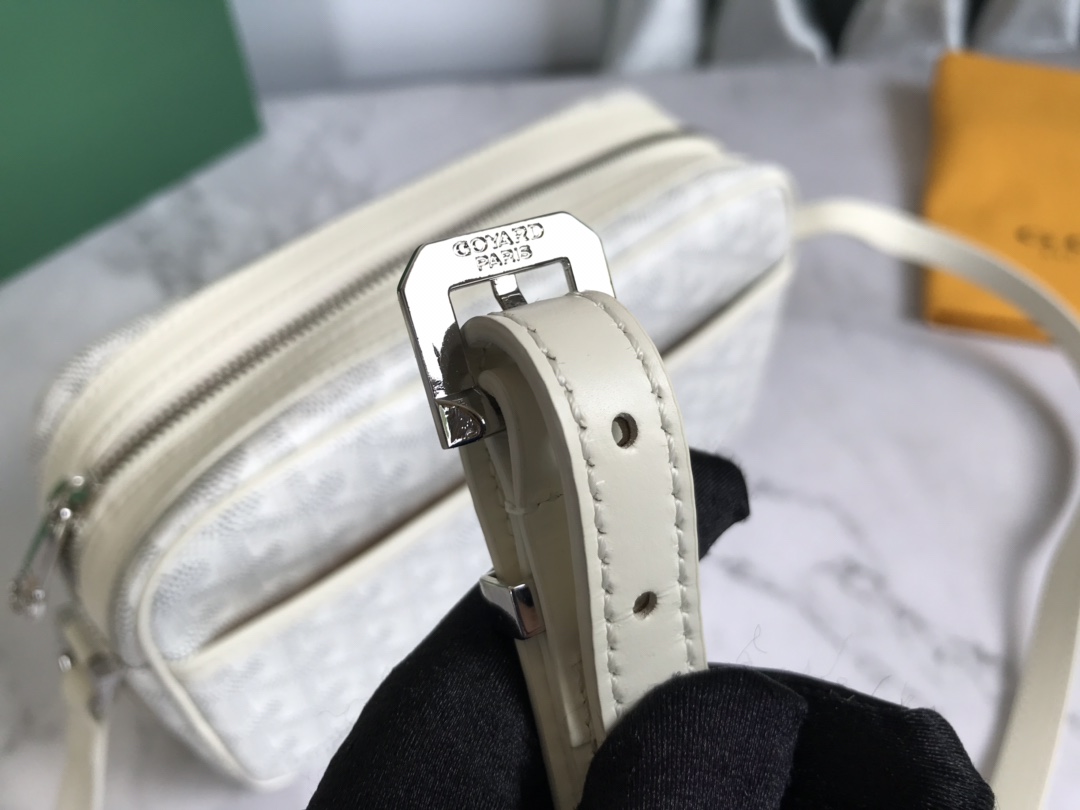 Goyard Cap Vert Bag Coated Canvas White 722684