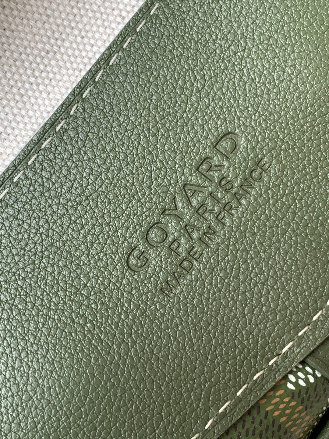 GOYARD Goyardine Calfskin Cisalpin MM Backpack Khaki