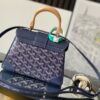 Goyard Blue Mini Goyardine Saigon Souple Dark blue Pony-