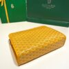 Goyard Jouvence Toiletry Pouch Goyardine GM yellow in Coated