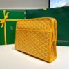 Goyard Jouvence Toiletry Pouch Goyardine GM yellow in Coated