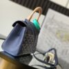 Goyard Blue Mini Goyardine Saigon Souple Dark blue Pony-