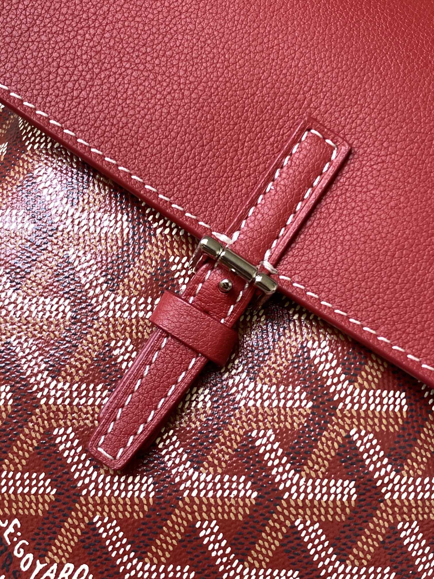 GOYARD Goyardine Calfskin Mini Alpin Backpack Red 138375