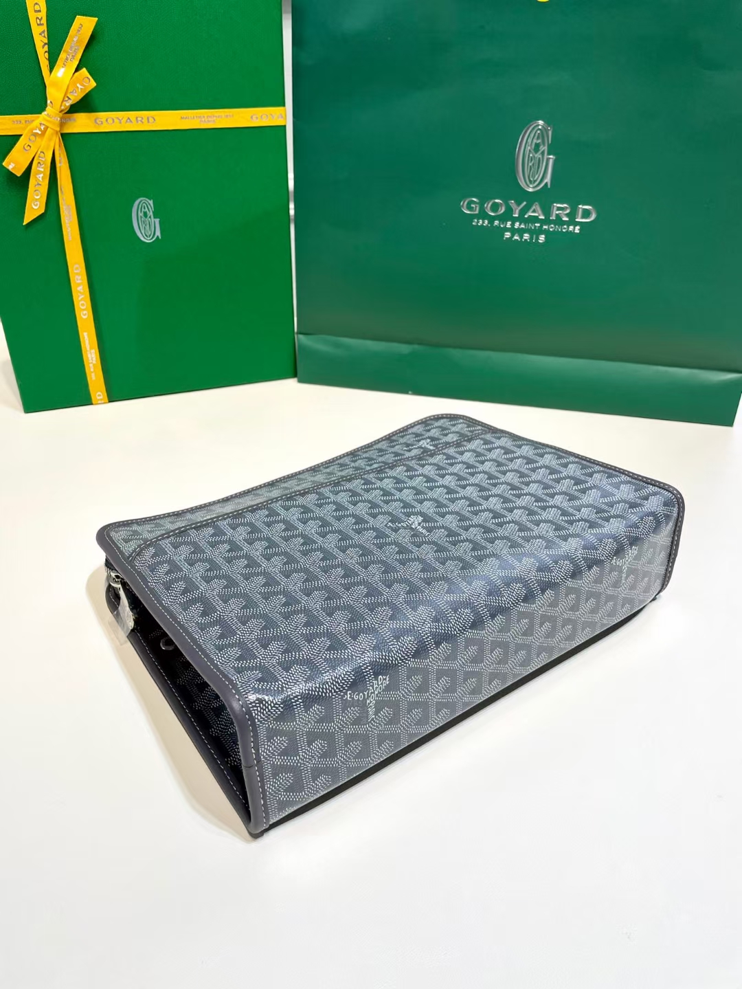 Unisex Goyard Jouvence MM Toiletry Bag Grey N-QL Brands In stock