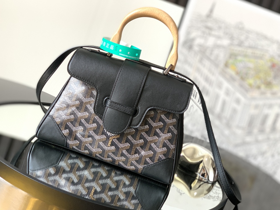 Goyard Saigon Souple Mini Bag Black Goyardine Canvas …
