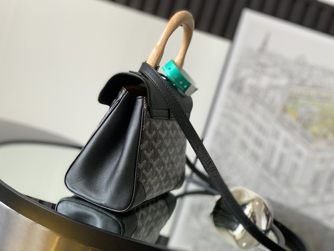 Goyard Saigon Souple Mini Bag Black Goyardine Canvas ...