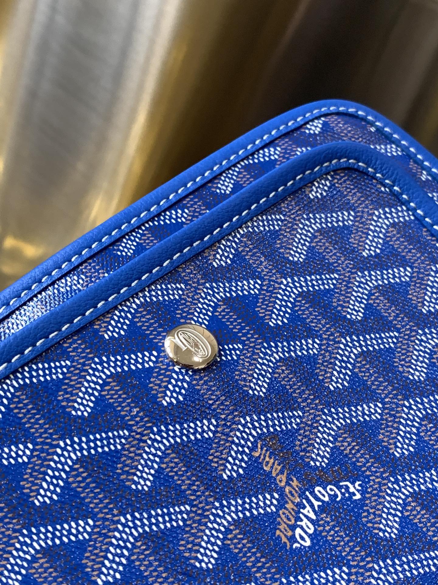 Goyard blue Goyardine Canvas Plumet Pocket Wallet |