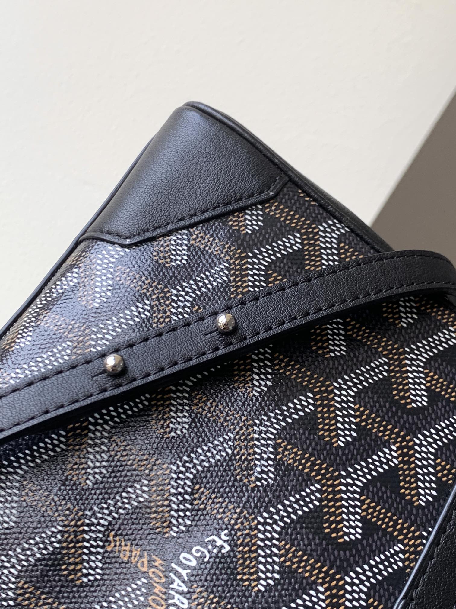 Goyard Saigon Souple Mini Bag Black Goyardine Canvas ...