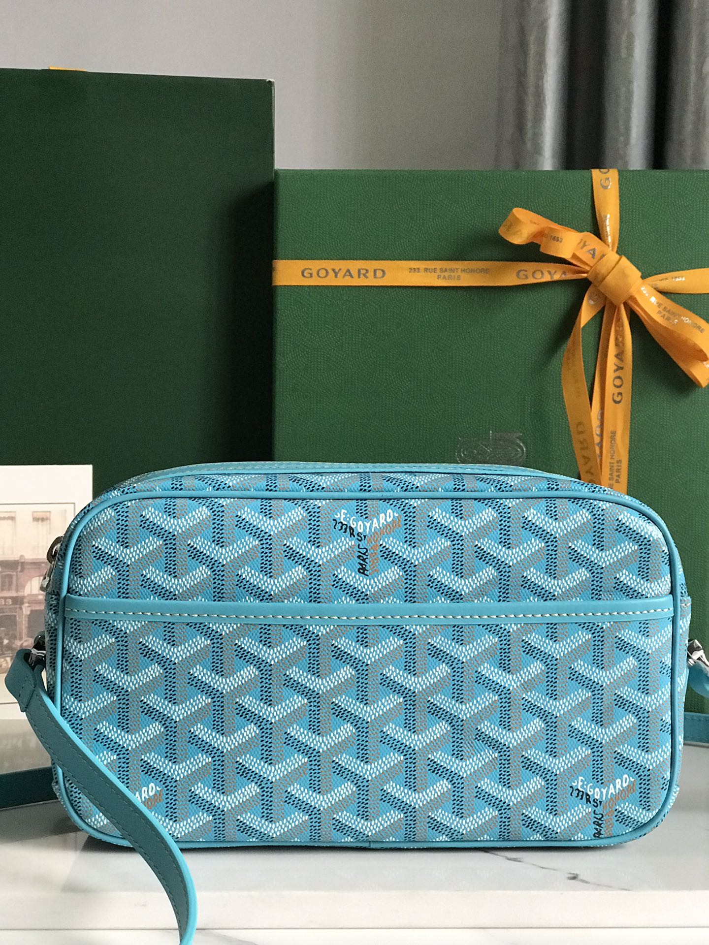 Cap vert cloth handbag Goyard blue sky in Cloth – 51067715