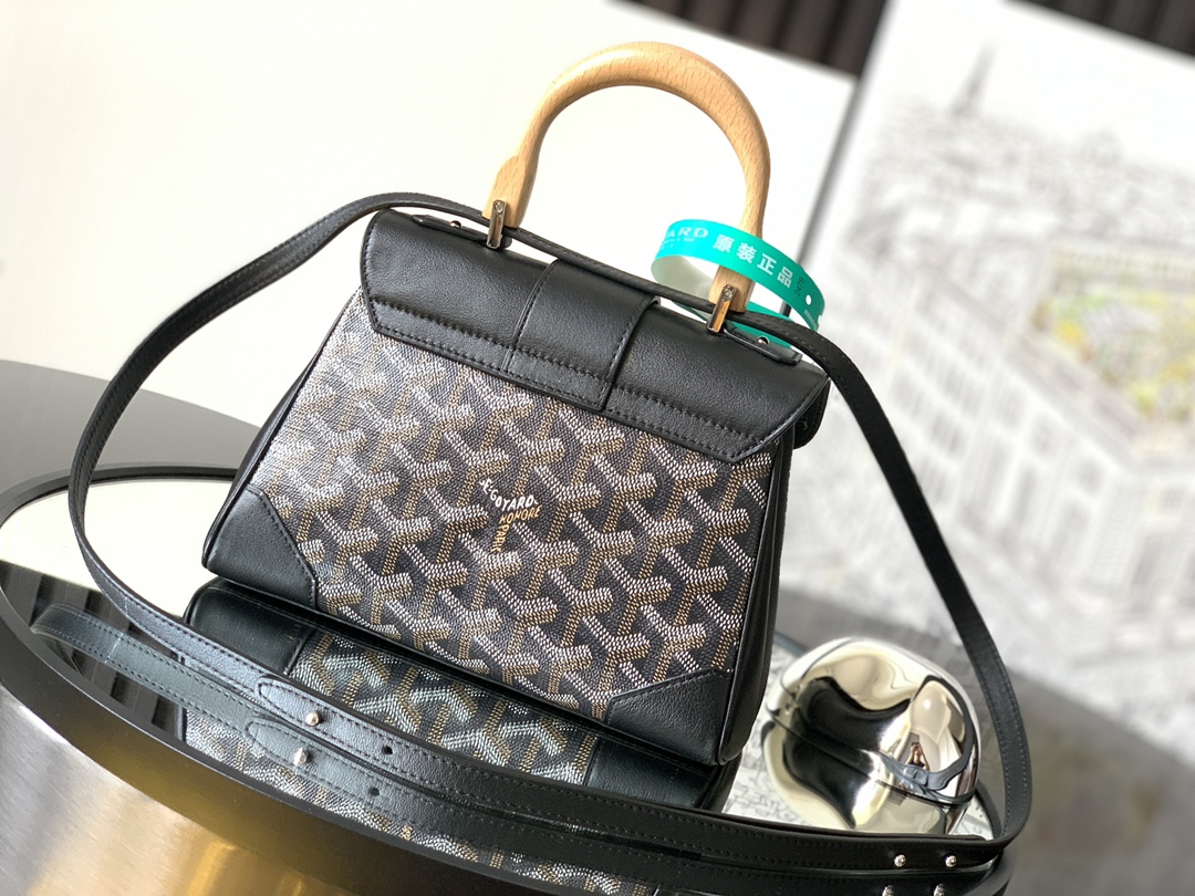 Goyard Saigon Souple Mini Bag Black Goyardine Canvas ...