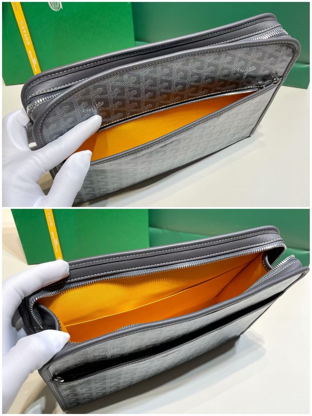 Unisex Goyard Jouvence MM Toiletry Bag Grey N-QL Brands In stock
