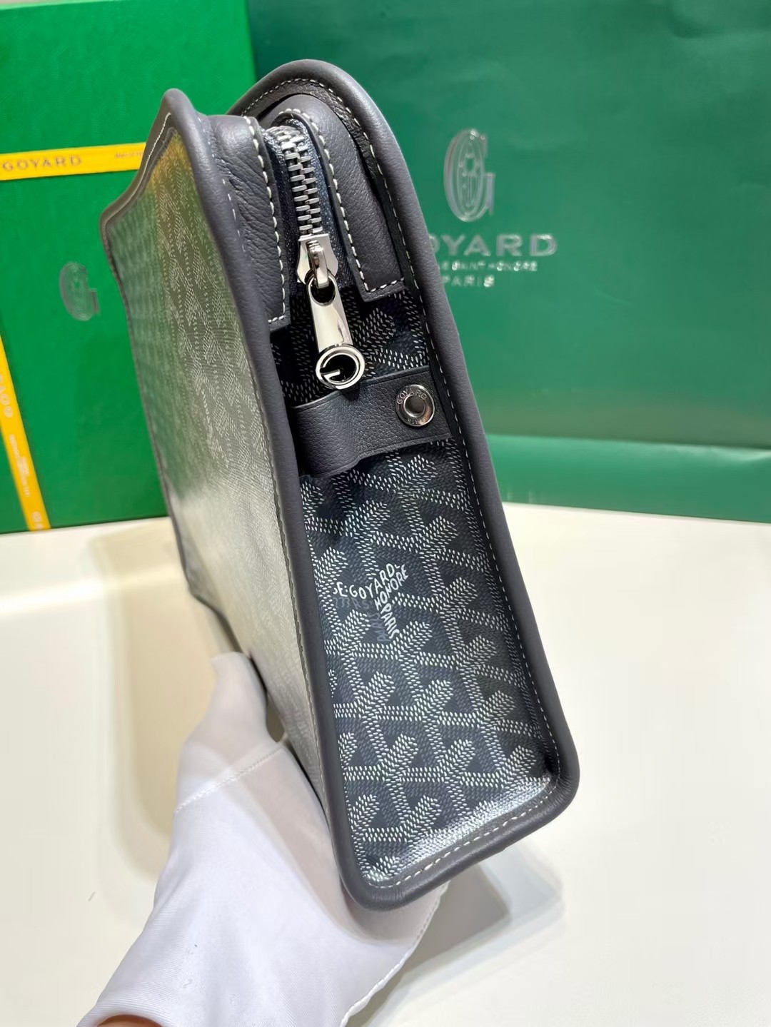 Unisex Goyard Jouvence MM Toiletry Bag Grey N-QL Brands In stock