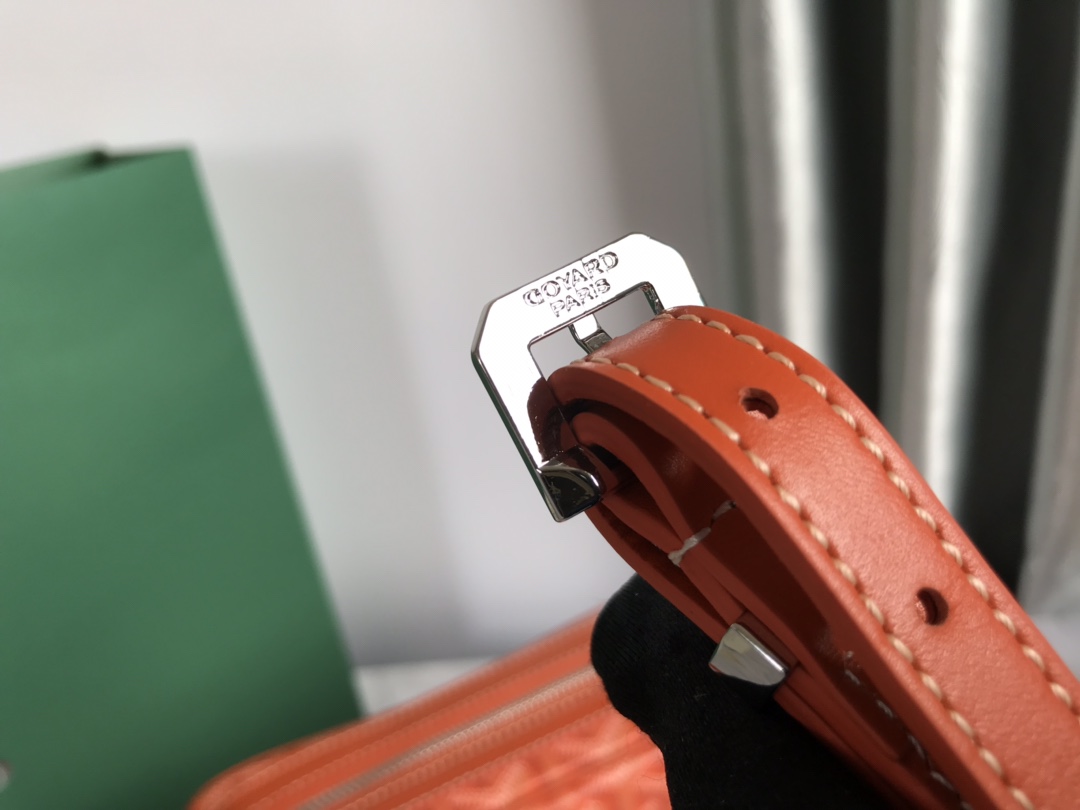 Goyard Cup Vert PM Shoulder Bag orange Leather Cloth
