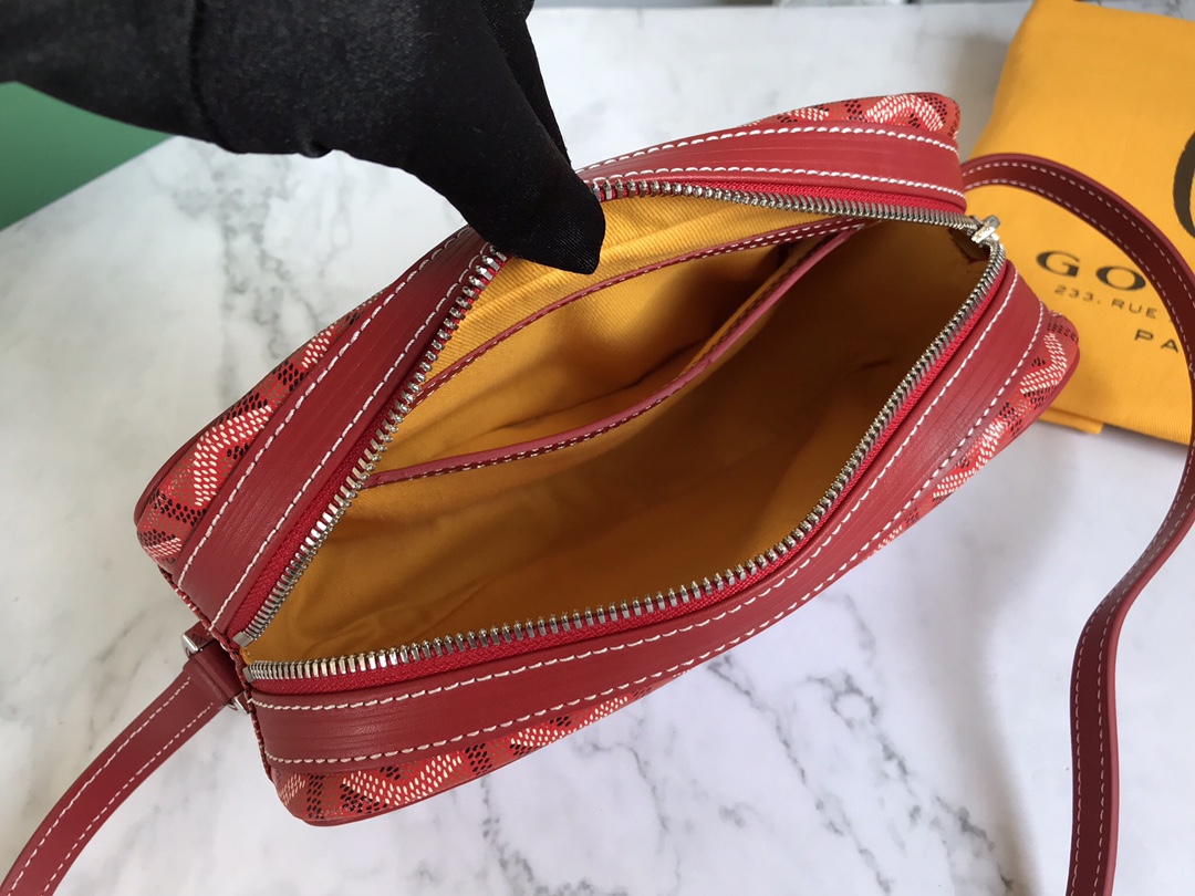 MATIGNON Goyard Cap Vert Bag Coated Canvas Red 1555281