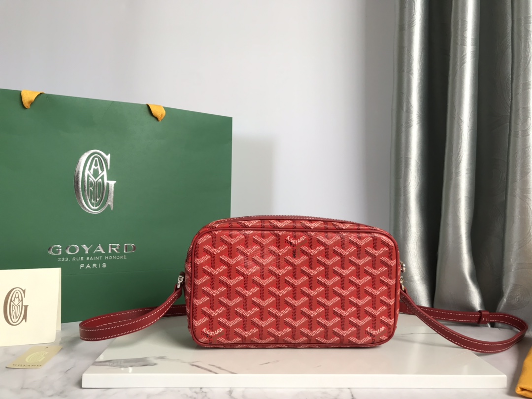 MATIGNON Goyard Cap Vert Bag Coated Canvas Red 1555281