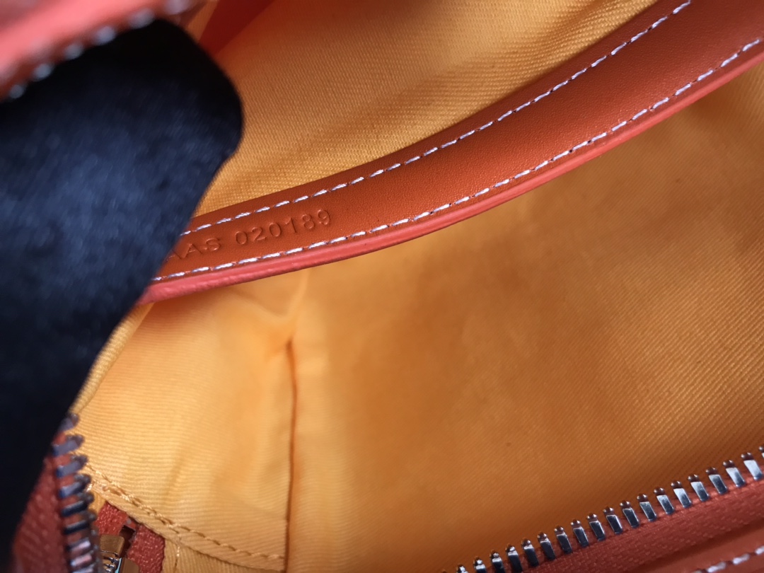 Goyard Cup Vert PM Shoulder Bag orange Leather Cloth