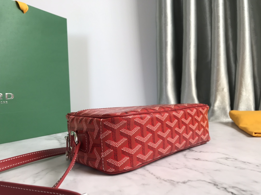 MATIGNON Goyard Cap Vert Bag Coated Canvas Red 1555281