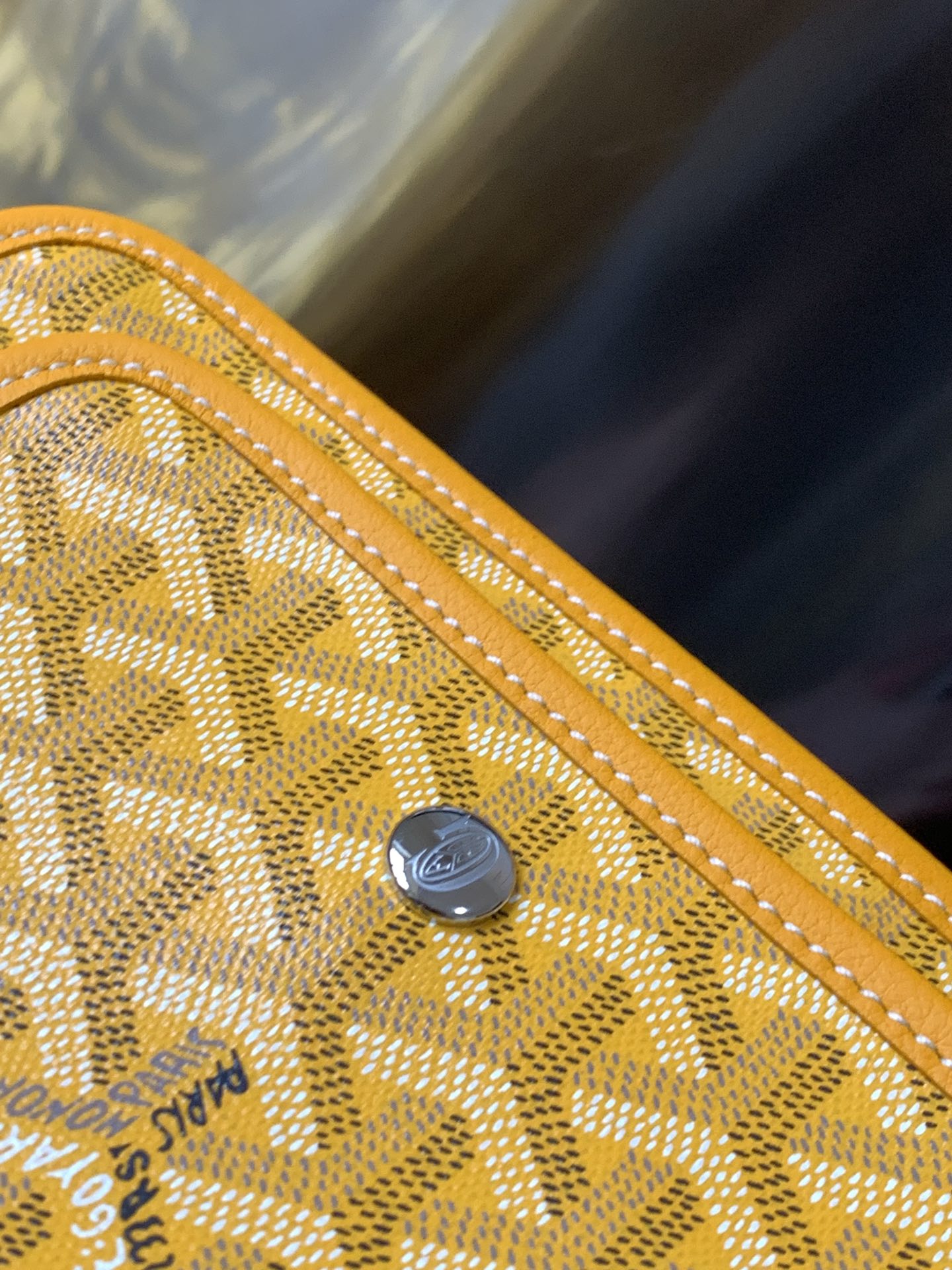 Goyard yellow Goyardine Canvas Plumet Pocket Wallet |
