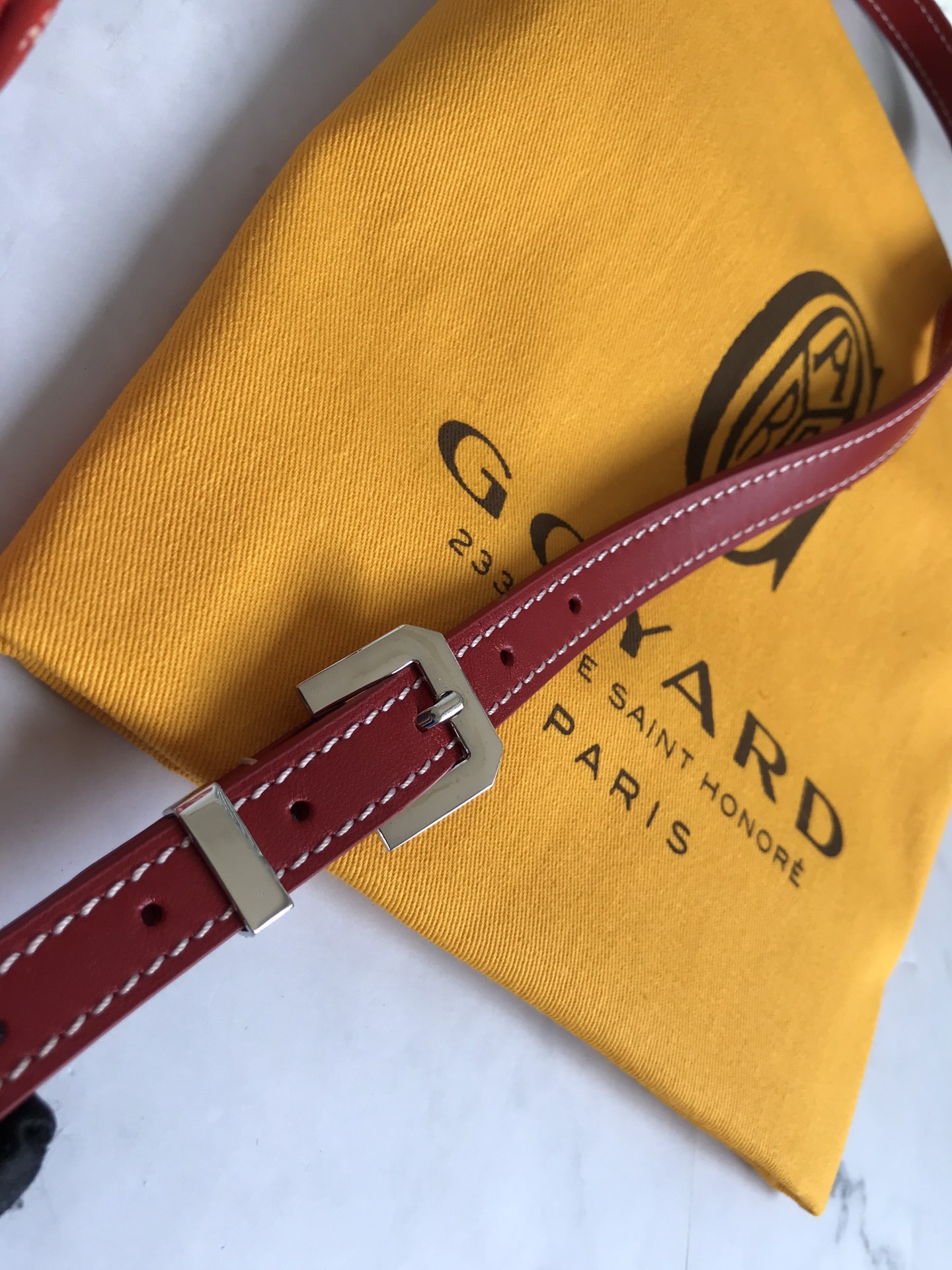 MATIGNON Goyard Cap Vert Bag Coated Canvas Red 1555281