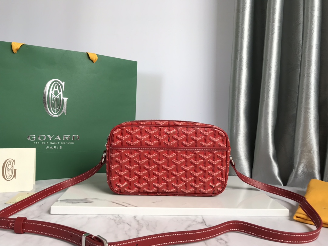 MATIGNON Goyard Cap Vert Bag Coated Canvas Red 1555281