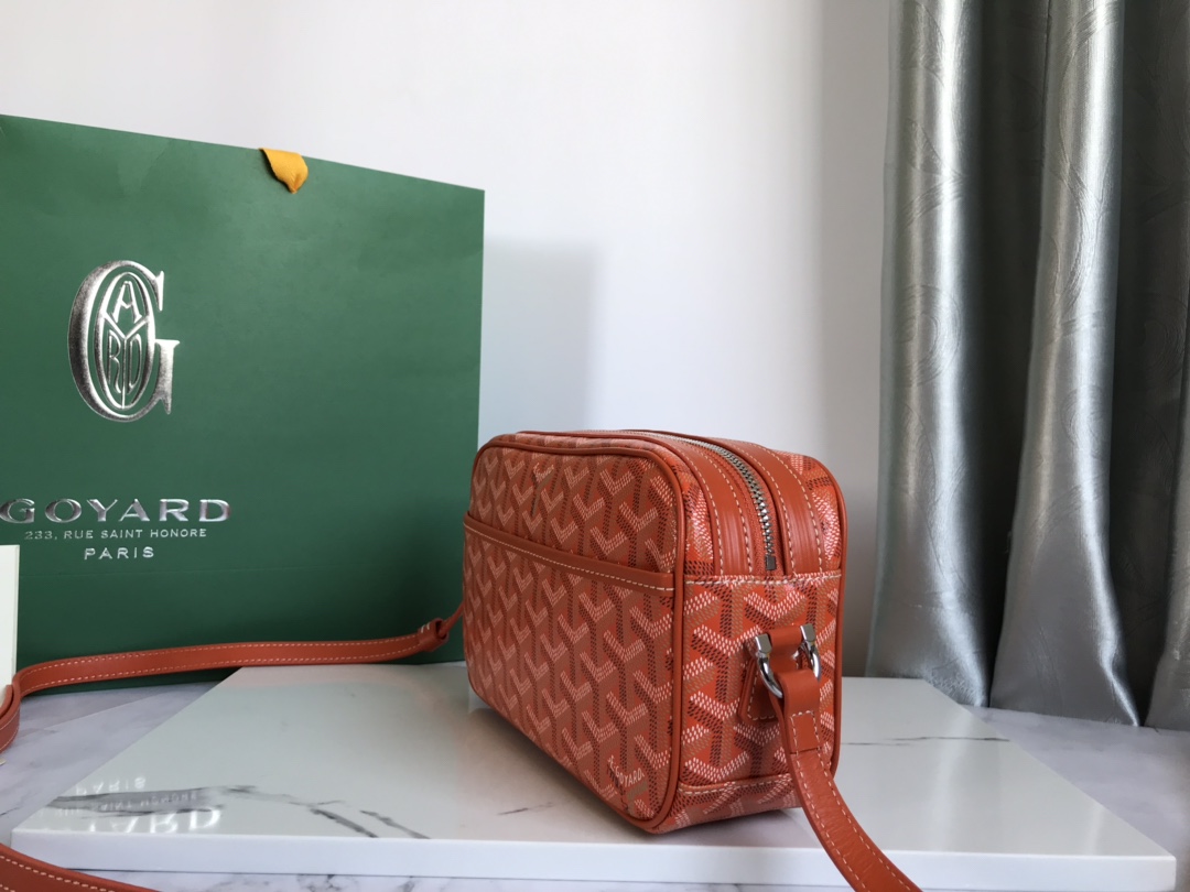 Goyard Cup Vert PM Shoulder Bag orange Leather Cloth