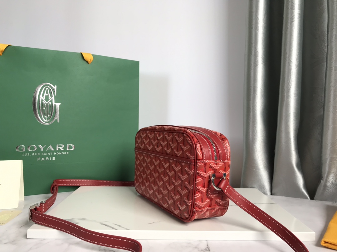 MATIGNON Goyard Cap Vert Bag Coated Canvas Red 1555281