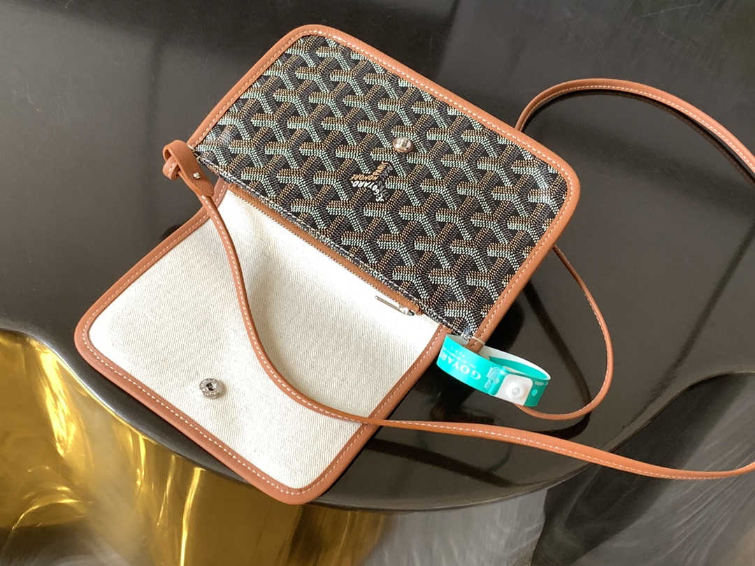 GOYARD Goyardine Plumet Wallet Clutch brown 1051581