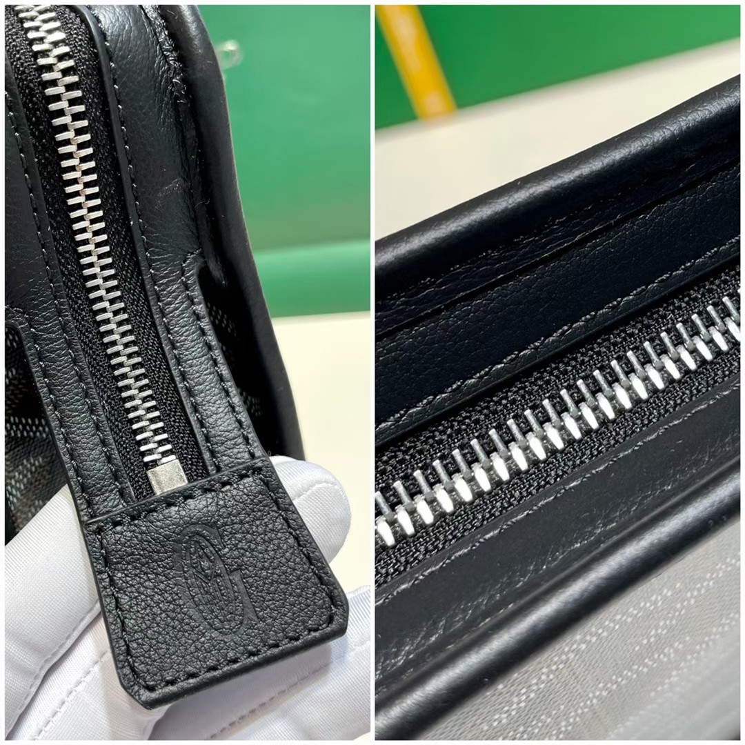 Goyard Jouvence Toiletry Pouch Goyardine GM Black in Coated