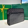 Goyard Jouvence Toiletry Pouch Goyardine GM Black in Coated
