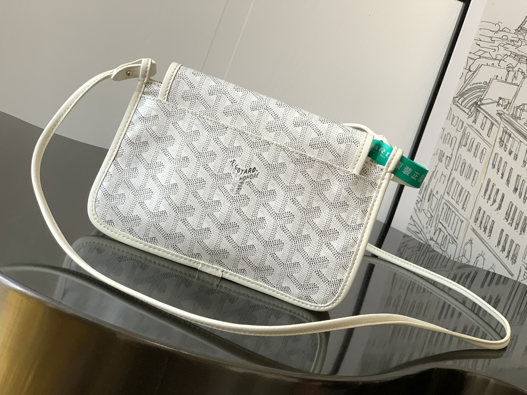 Goyard white Goyardine Canvas Plumet Pocket Wallet |