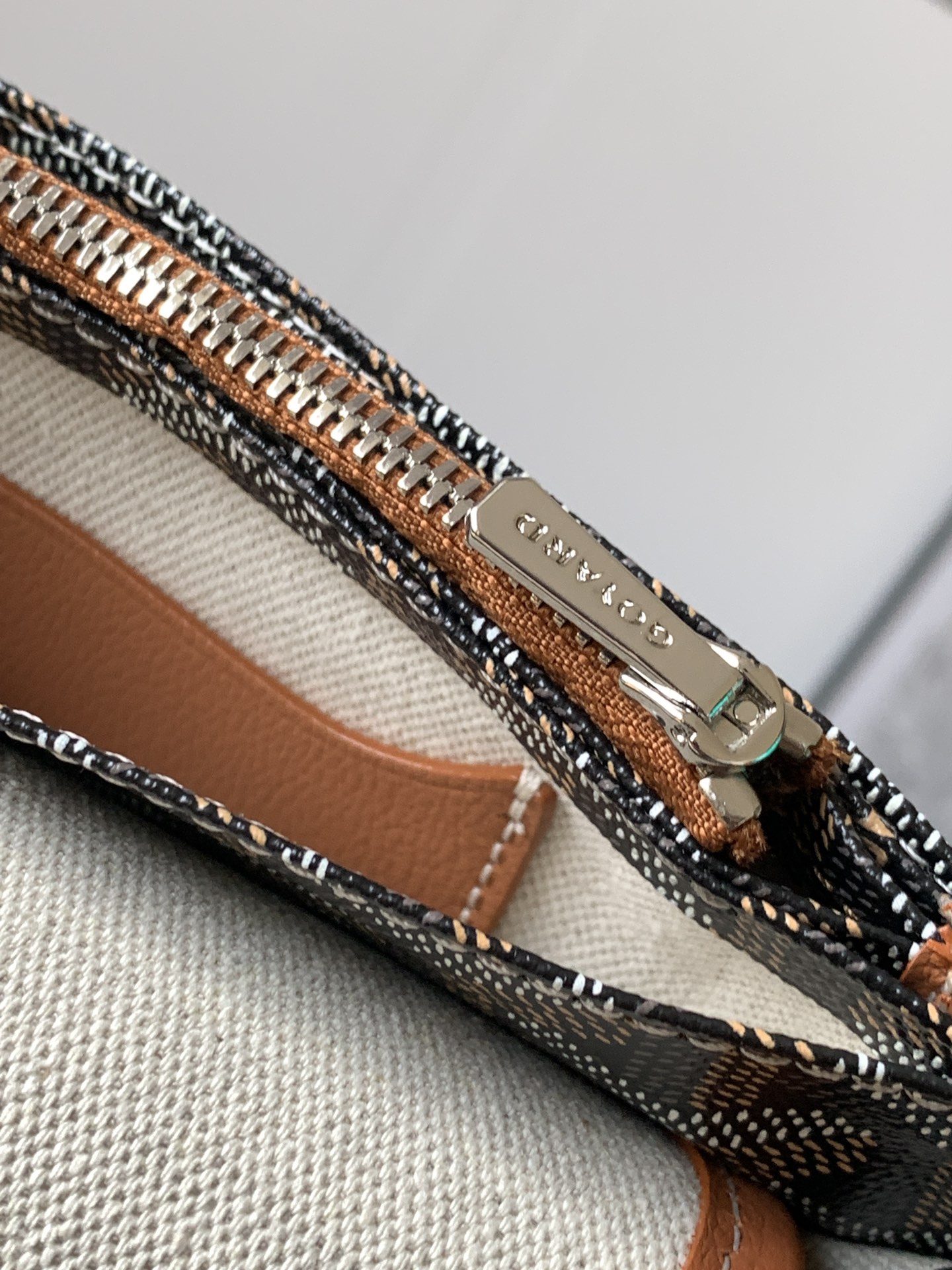 GOYARD Goyardine Plumet Wallet Clutch brown 1051581
