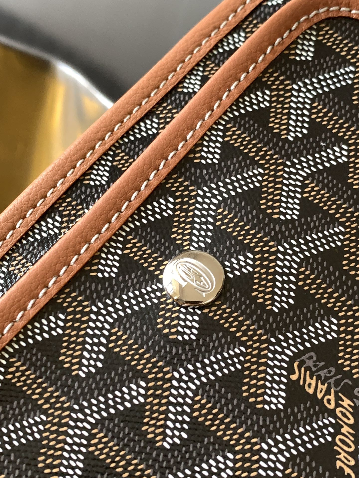GOYARD Goyardine Plumet Wallet Clutch brown 1051581
