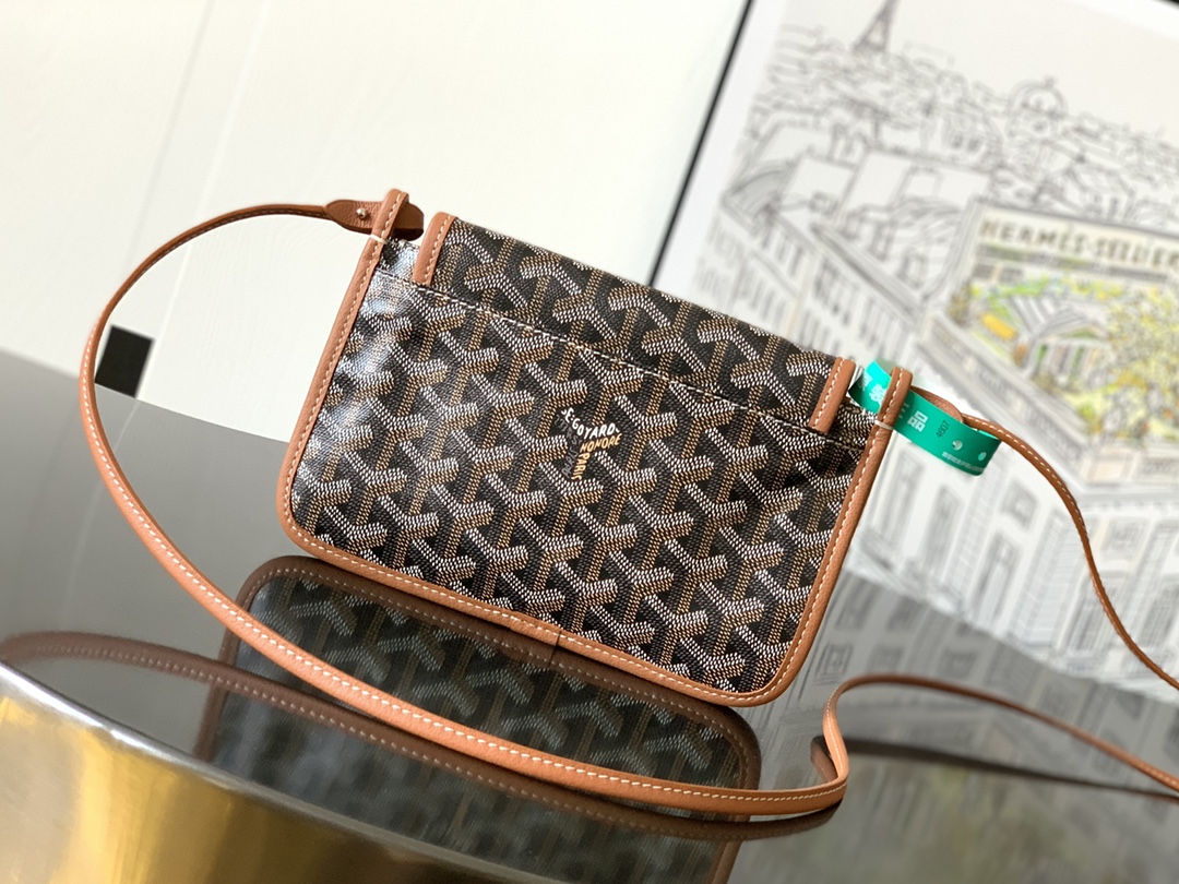 GOYARD Goyardine Plumet Wallet Clutch brown 1051581