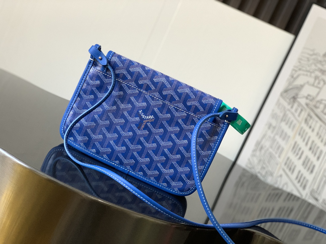 GOYARD Goyardine Plumet Wallet Clutch blue1051581