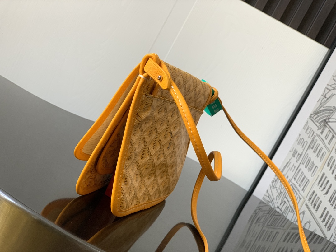 GOYARD Goyardine Plumet Wallet Clutch yellow 1051581