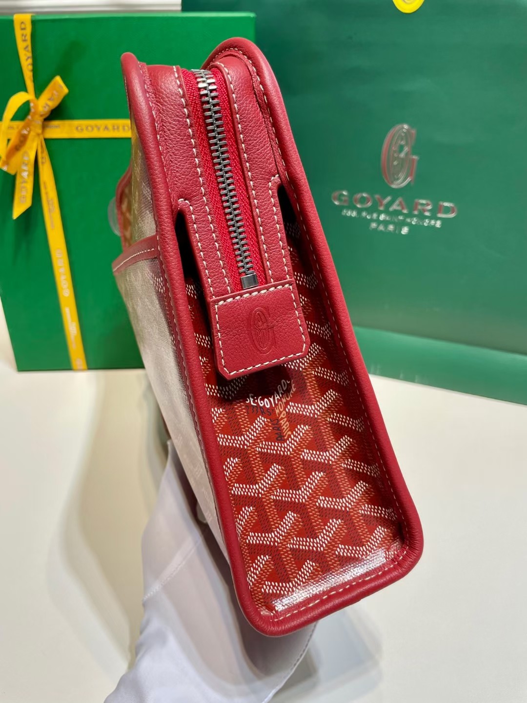 Goyard Jouvence Toiletry Holding Bag - red Goyard Jouvence GM Toi
