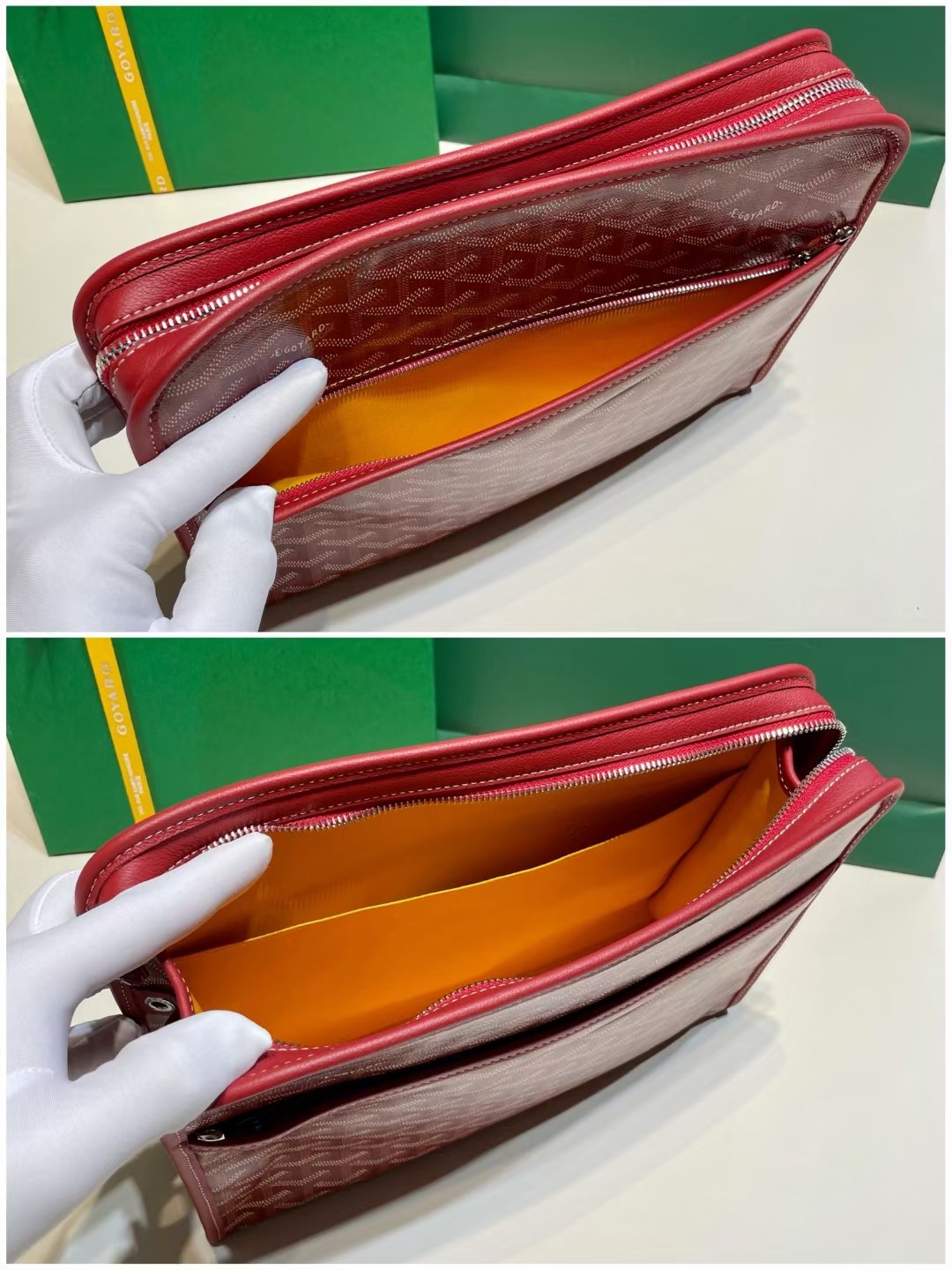 Goyard Jouvence Toiletry Holding Bag - red Goyard Jouvence GM Toi
