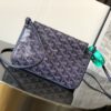 Goyard blue navy Goyardine Canvas Plumet Pocket Wallet |