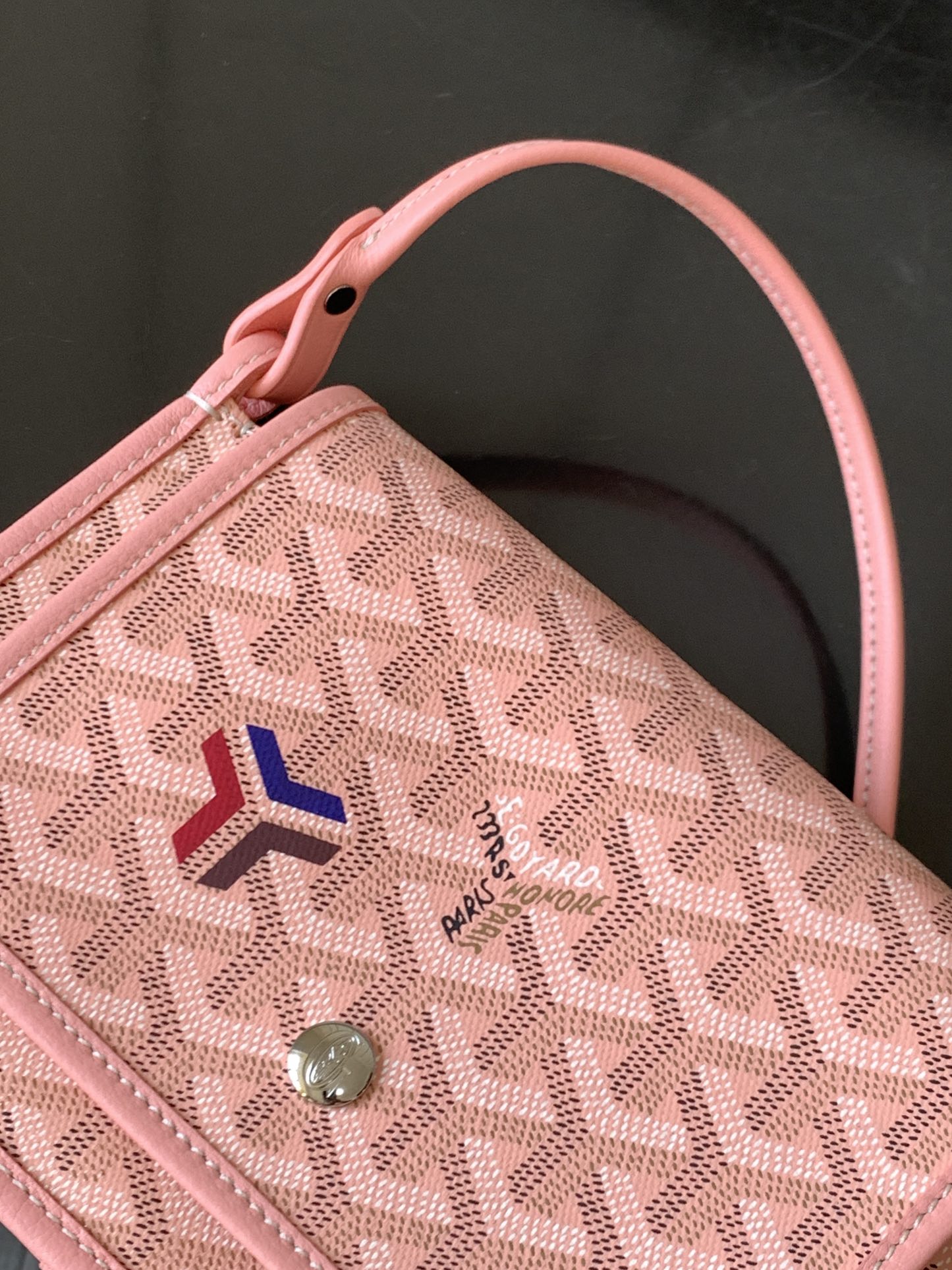Goyard Pink Goyardine Canvas Plumet Pocket Wallet |